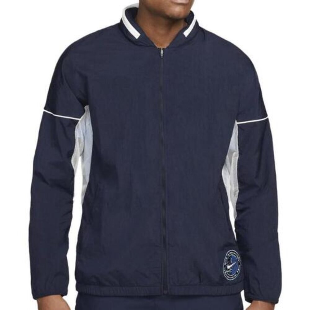 Nike Men's Navy Chaussures Long Sleeve Sports Full Zip Bomber Jacket Size XXL